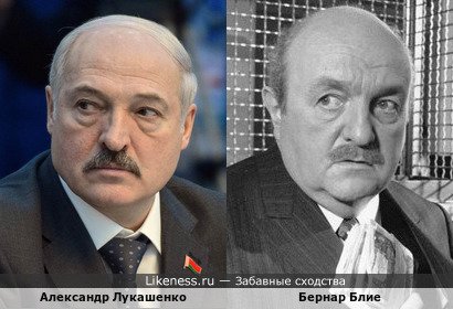 Александр Лукашенко похож на Бернара Блие