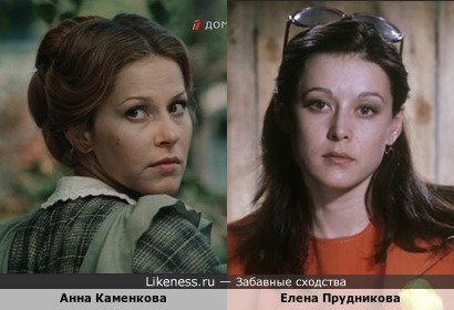 Анна Каменкова похожа на Елену Прудникову