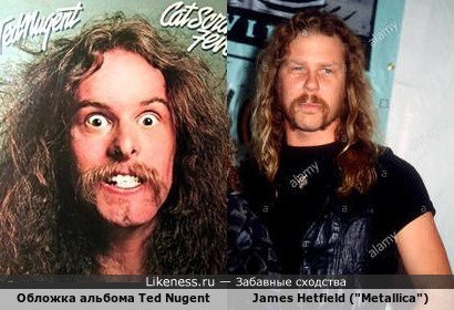 Обложка альбома Ted Nugent напоминает James Hetfield (&quot;Metallica&quot;)