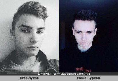 Егор Лукас похож на Миша Курков