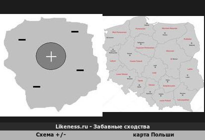 Схема +/- напоминает карту Польши