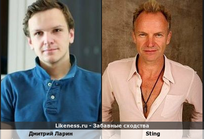 Видеоблогер Дмитрий Ларин похож на Sting