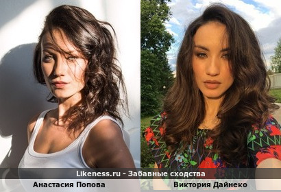 Анастасия Попова похожа на Викторию Дайнеко