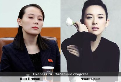Чжан Цзыи похожа на сестру Ким Чен Ына