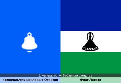 Колокольчик мэйловых Ответов напоминает Флаг Лесото
