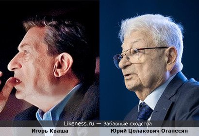 Игорь Кваша похож на Юрия Цолаковича Оганесяна