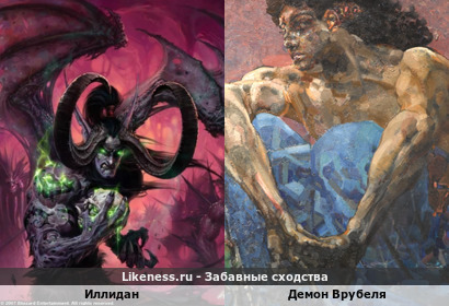 Иллидан из Warcraft напоминает Демона из картин Врубеля