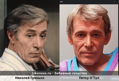 Николай Гринько похож на Питера О'Тула