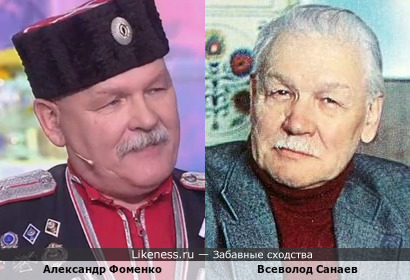 Александр Фоменко похож на Всеволода Санаева