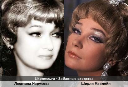 Людмила Нарусова похожа на Ширли Маклейн