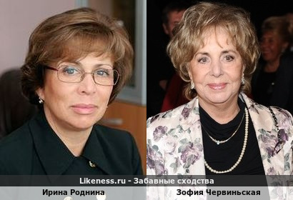 Ирина Роднина похожа на Зофию Червиньскую