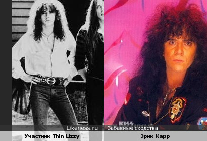 Участник группы Thin Lizzy похож на барабанщика группы Kiss