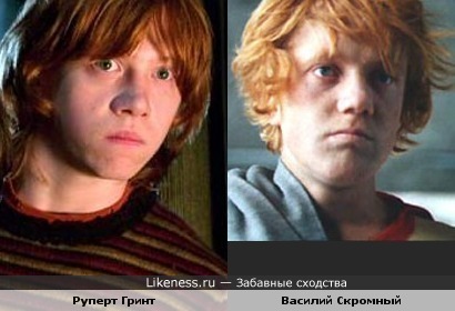 Руперт Гринт похож на Василия Скромного