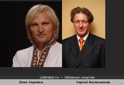 Олег Скрипка похож на Сергея Колесникова