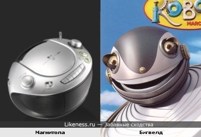 Магнитола похожа на голову робота