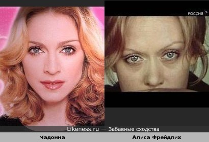 Мадонна похожа на Алису Фрейндлих