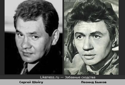 Сергей Шойгу и актёр Леонид Быков похожи