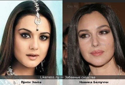 Прити Зинта практически двойник Моники Белуччи