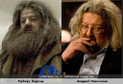 Ведущий Андрей Максимов похож на Рубеуса Харгида