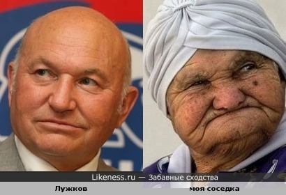 Лужков похож на мою соседку