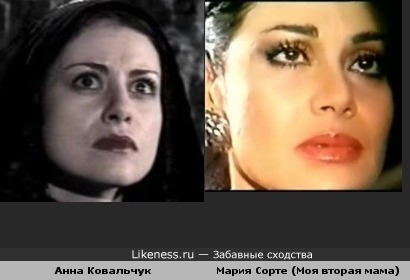 Анна Ковальчук похожа на Марию Сорте