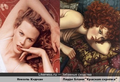 Картина Лаури Бланк"Красная скрипка" и Николь Кидман.