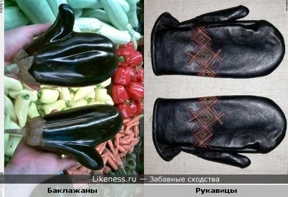 рукавички заморские баклажанные
