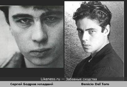 Сергей Бодров младший похож на Benicio Del Toro