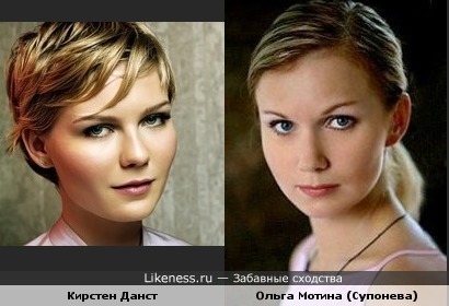 Кирстен Данст и Ольга Мотина (Супонева)