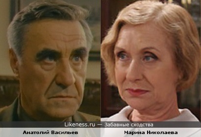 Анатолий Васильев похож на Марину Николаеву