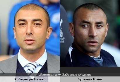 Тренер "Челси" Роберто ди Маттео похож на вратаря "Тоттенхэма" Эурелио Гомеса