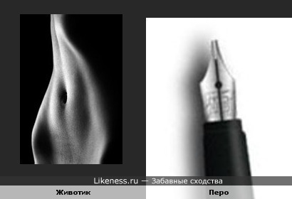 Женский живот похож на перо