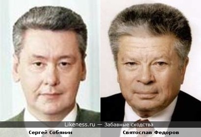 Сергей Собянин и Святослав Федоров похожи