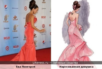 Ева Лонгория похожа на рисунок.