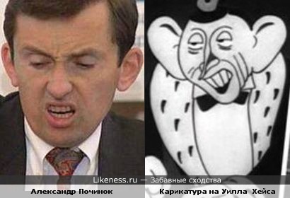 Александр Починок и карикатура на Уилла Хейса