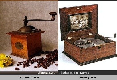 Кофемолка похожа на музыкальную шкатулку