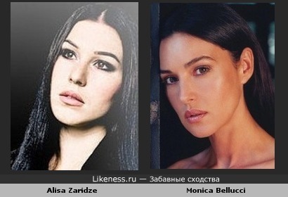 Alisa Zaridze похожа на Monica Bellucci