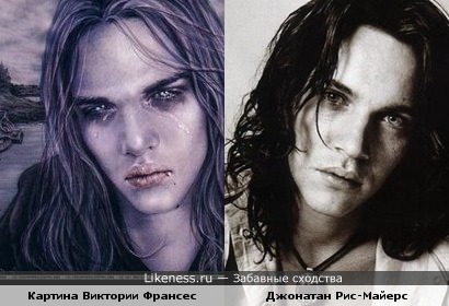 Персонаж картины Виктории Франсес похож на Джонатана Рис-Майерса