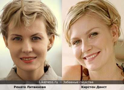 Рената Литвинова похожа на Кирстен Данст