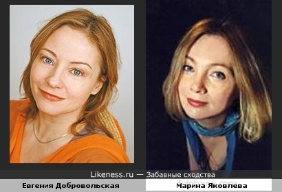 Евгения Добровольская похожа на Марину Яковлеву
