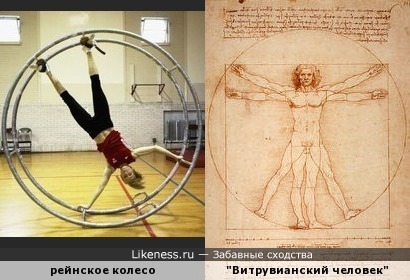 Рейнское колесо напоминает рисунок Леонардо да Винчи &quot;Витрувианский человек&quot;