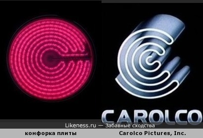 Конфорка плиты напоминает логотип кинокомпании &quot;Carolco Pictures, Inc&quot;