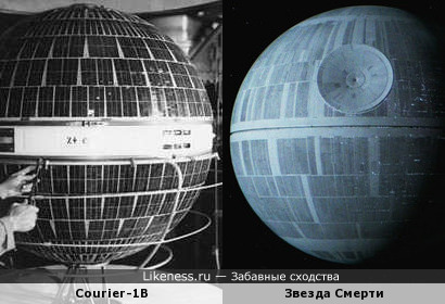 Первый в мире активный передающий спутник-ретранслятор &quot;Courier-1B&quot; (США, 1960 г.) напоминает Звезду Смерти