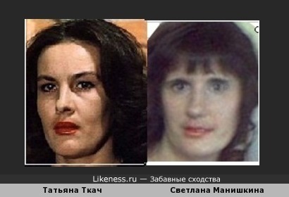 Татьяна Ткач похожа на Светлану Манишкину