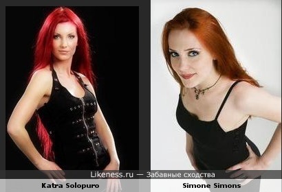 Katra Solopuro похожа на Simone Simons