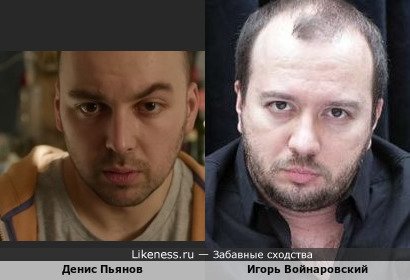 Денис Пьянов похож на Игоря Войонаровского