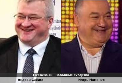 Андрей Сибига похож на Игоря Маменко