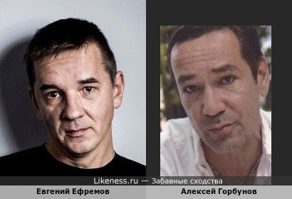 Евгений Ефремов похож на Алексея Горбунова