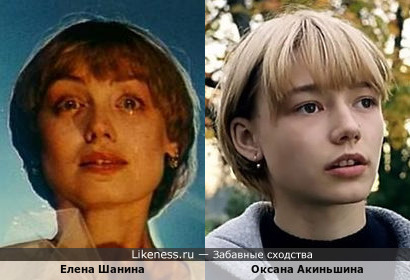 Елена Шанина похожа на Оксану Акиньшину
