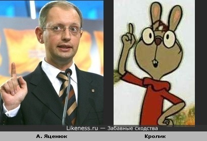 Арсений Яценюк похож на Кролика